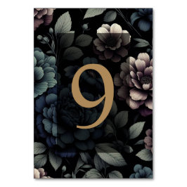 Tarjeta De Mesa Blue Moody Floral Table 9