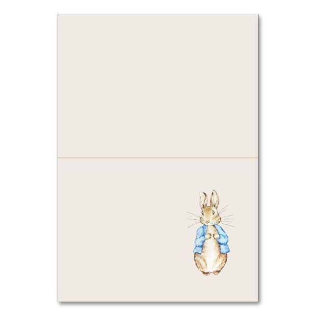 Tarjeta De Mesa Blue Peter the Rabbit Baby Shower Place Card (Anverso)