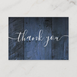Tarjeta De Mesa Blue Rustic Barn Wood Boda Gracias