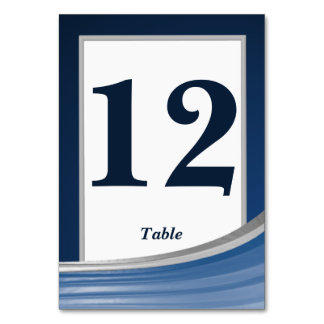 Tarjeta De Mesa Blue Wave Bar Mitzvah