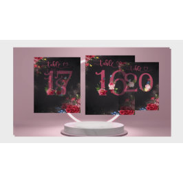 Tarjeta De Mesa Blush Floral Wedding Table Number 20 Card