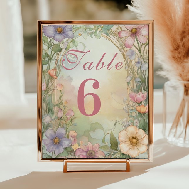 Tarjeta De Mesa Blush Pink Floral Quinceanera Celebration (Subido por el creador)