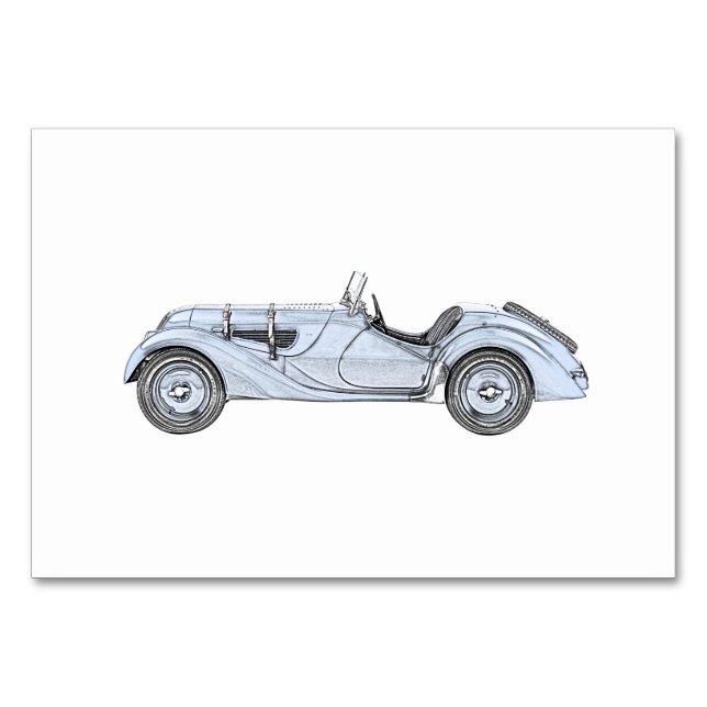 TARJETA DE MESA BMW 328 1936 (Anverso)