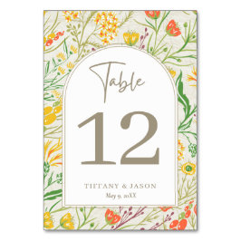 Tarjeta De Mesa Boda al aire libre Wildflower Wild Meadow