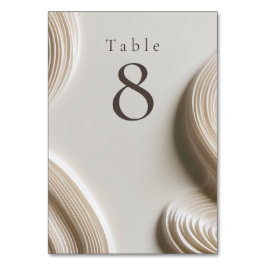 Tarjeta De Mesa Boda antiblanco contemporáneo