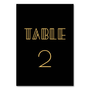 Tarjeta De Mesa Boda artístico simple de los años 20