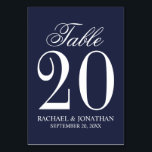 Tarjeta De Mesa Boda azul de la Marina Náutica<br><div class="desc">Tarjetas con el número de la tabla Boda azul de la Marina Náutica. También es perfecto para una ducha de novias,  fiesta de cumpleaños,  restaurantes,  fiestas de ocasiones especiales y eventos.</div>