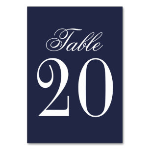 Tarjeta De Mesa Boda azul de la Marina Náutica