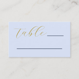 Tarjeta De Mesa Boda azul opulento