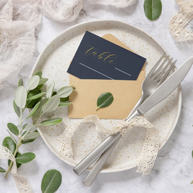 Tarjeta De Mesa Boda azul opulento (Subido por el creador)