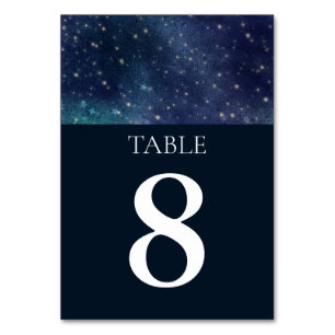 Tarjeta De Mesa Boda bajo el cielo estrellado de la noche de las e