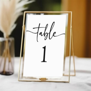 Tarjeta De Mesa Boda básico básico clásico Minimalista mínimo