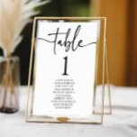 Tarjeta De Mesa Boda básico básico clásico Minimalista mínimo<br><div class="desc">Este es un mínimo Minimalista moderno clásico Boda básico número de tabla con nombres!</div>