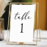 Tarjeta De Mesa Boda básico minimalista Minimalista elegante<br><div class="desc">¡Es un número de mesa de Boda básico minimalista Minimalista y elegante!</div>