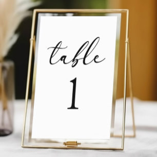 Tarjeta De Mesa Boda básico minimalista Minimalista elegante