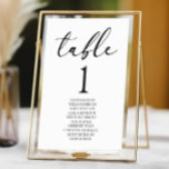 Tarjeta De Mesa Boda básico minimalista Minimalista elegante<br><div class="desc">Este es un minimo Minimalista elegante clásico Boda básico número de tabla con nombres!</div>