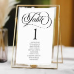 Tarjeta De Mesa Boda básico minimalista Minimalista elegante<br><div class="desc">Este es un minimo Minimalista elegante clásico Boda básico número de tabla con nombres!</div>