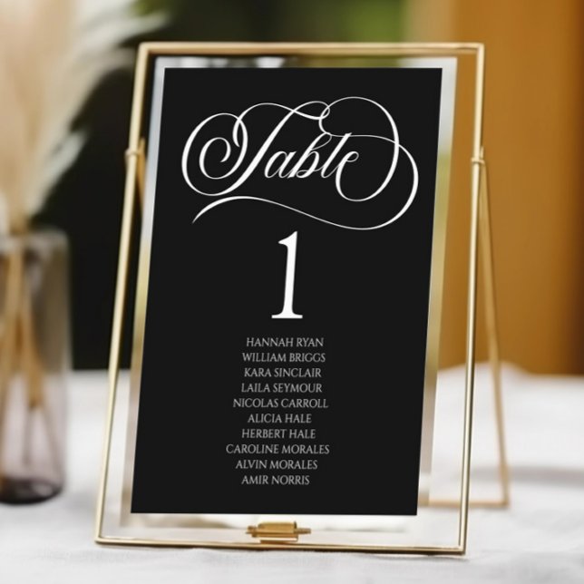 Tarjeta De Mesa Boda básico minimalista Minimalista elegante (Subido por el creador)