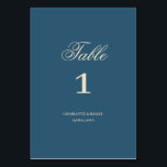 Tarjeta De Mesa Boda blanco de la Marina<br><div class="desc">Número de tabla de Boda blanco de la Marina</div>
