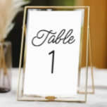 Tarjeta De Mesa Boda blanco negro Minimalista moderno mínimo<br><div class="desc">¡Este es un número de mesa Minimalista mínimo  de Boda blanco negro moderno!</div>