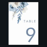 Tarjeta De Mesa Boda blanco y azul turbio moderno<br><div class="desc">Número de tabla de Boda blanco y azul turbio moderno Consulte Nest Store para Set.</div>