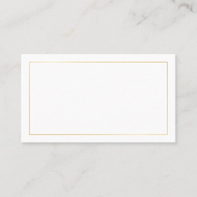 Tarjeta De Mesa Boda blanco y dorado (Anverso)