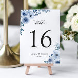 Tarjeta De Mesa Boda Bohemio Dusty Azul Floral Número de tabla<br><div class="desc">Tarjeta de número de tabla de Boda floral azul turquesa bohemia. (1) Por favor, personalizar esta plantilla uno por uno (por ejemplo, del número 1 al xx) , y añada cada tarjeta de número por separado a su carrito. (2) Para una mayor personalización, haga clic en el enlace "personalizar adicional"...</div>