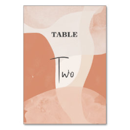 Tarjeta De Mesa Boda bohemio moderno de abstracto de terracota