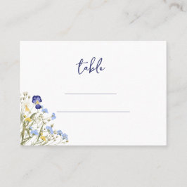 Tarjeta De Mesa Boda Boho Botanical Elegant Blue