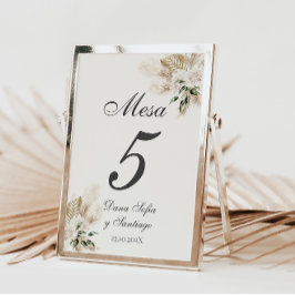 Tarjeta De Mesa Boda Boho de España