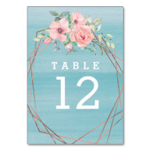 Boda Boho Floral Geometric Aqua Rubor