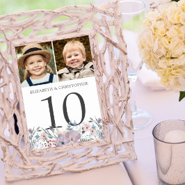 Tarjeta De Mesa Boda Boho Floral Novia Novio Fotos