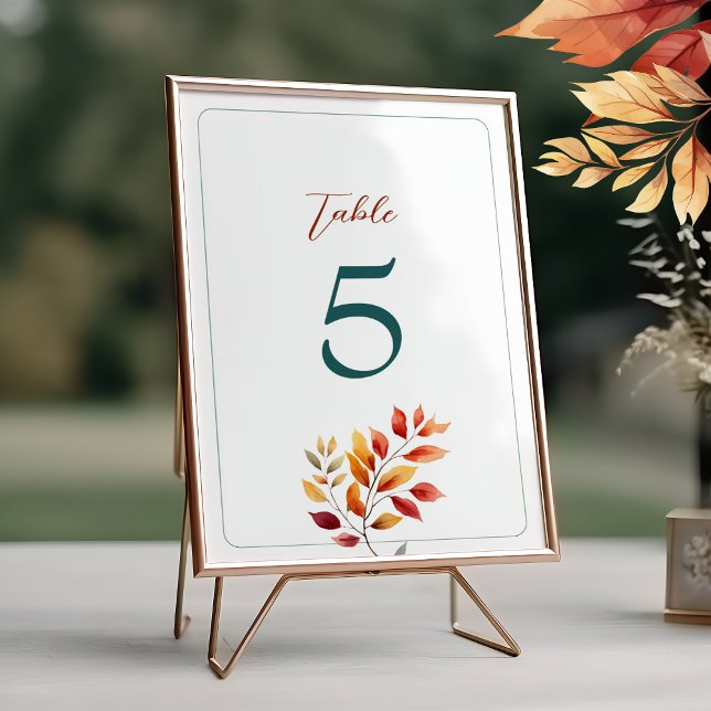 Tarjeta De Mesa Boda Boho Otoño (Subido por el creador)