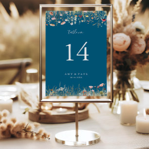 Tarjeta De Mesa Boda Boho Wildflower de la Marina