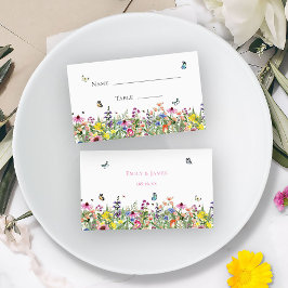 Tarjeta De Mesa Boda bonito Summer Wildflowers