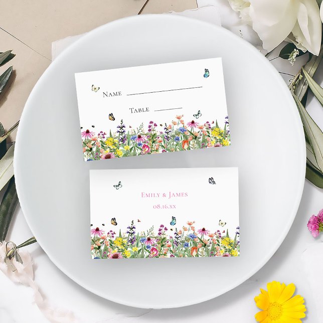 Tarjeta De Mesa Boda bonito Summer Wildflowers (Subido por el creador)
