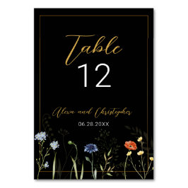 Tarjeta De Mesa Boda Botánica Boho Flor Silvestre Malhumorada