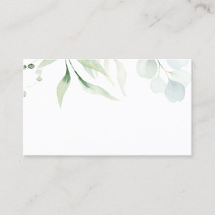 Tarjeta De Mesa Boda Botánica Elegante Acuarela de Verdor