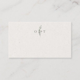 Tarjeta De Mesa Boda Botánica Elegante Verde Salvia Moderna