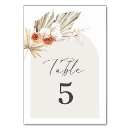 Tarjeta De Mesa Boda botánico Boho Número de tabla