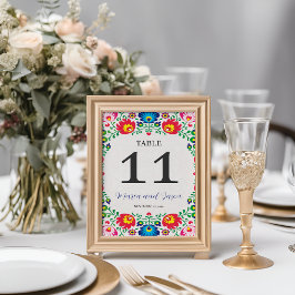 Tarjeta De Mesa Boda botánico floral de la Fiesta Mexicana