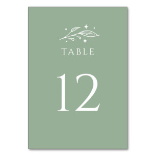 Tarjeta De Mesa Boda botánico místico