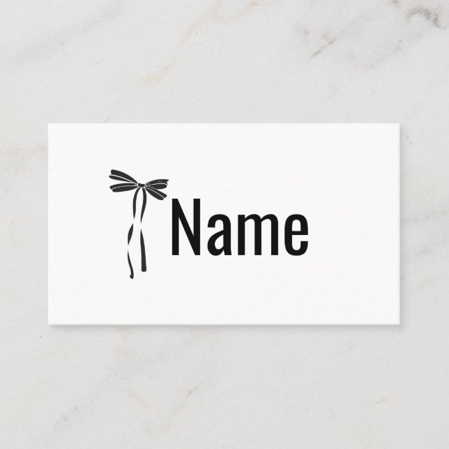 Tarjeta De Mesa Boda Bow Place & Escort Cards (Anverso)
