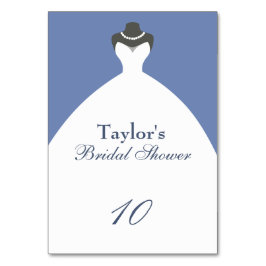Tarjeta De Mesa Boda Bridal Shower Gown
