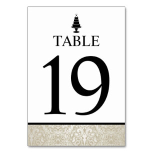 Tarjeta De Mesa Boda Cake