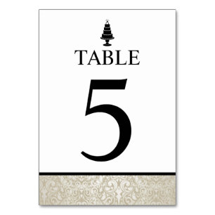 Tarjeta De Mesa Boda Cake