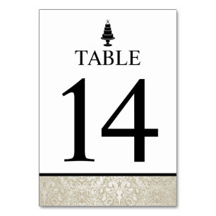 Tarjeta De Mesa Boda Cake