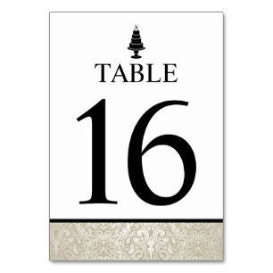 Tarjeta De Mesa Boda Cake