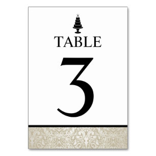 Tarjeta De Mesa Boda Cake