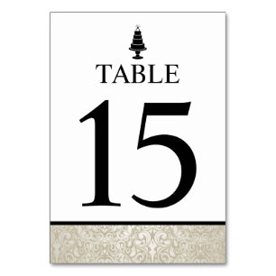 Tarjeta De Mesa Boda Cake